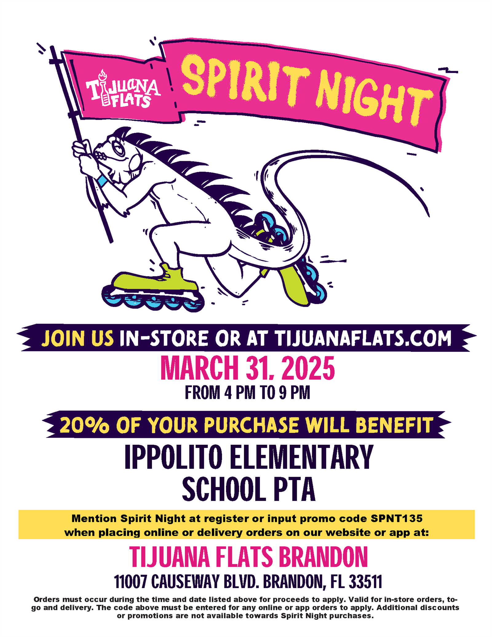  Spirit Night 3/31